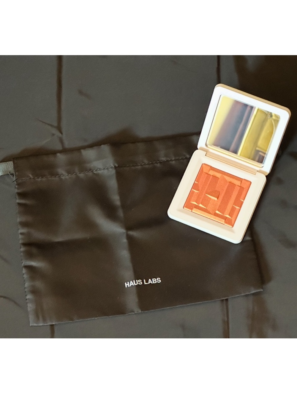 NEW Haus Labs Highlighter in Fire Opal + Makeup Bag